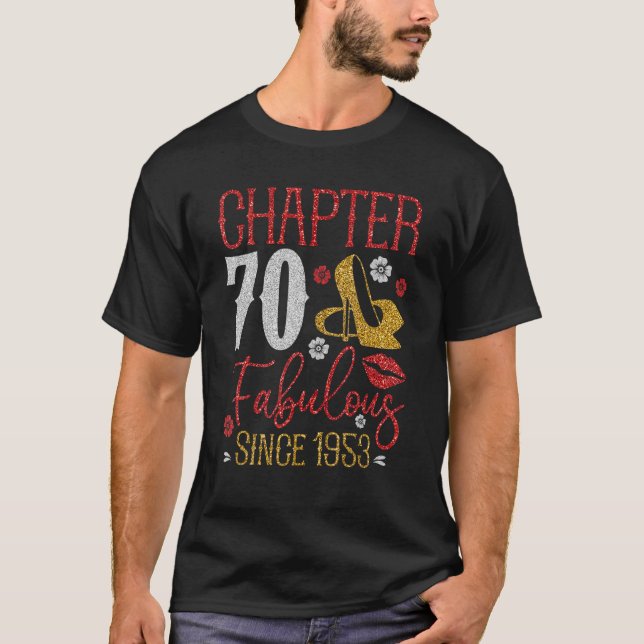 Camiseta Capítulo 70 Fabuloso Desde 1953 Cumpleaños 70 Dulc (Anverso)