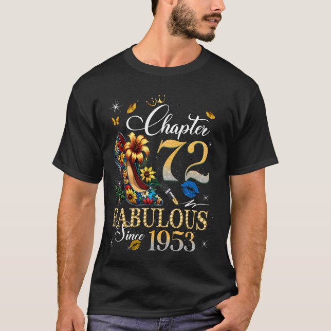 Camiseta Capítulo 72 Fabuloso Desde 1953 Cumpleaños 72 de l (Anverso)