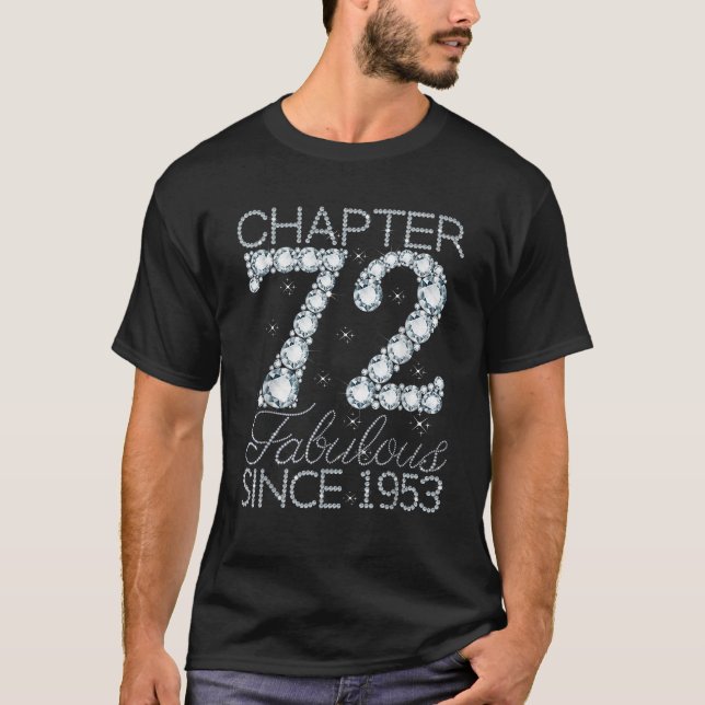 Camiseta Capítulo 72 Fabuloso desde 1953 Feliz 72 cumpleaño (Anverso)