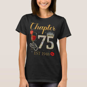 Camiseta Capítulo 75 Años EST 1948 75º cumpleaños Rosa Roja