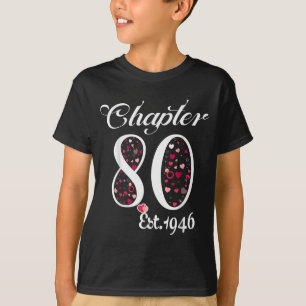 Camiseta Capítulo 80 est 1946 feliz cumpleaños 80 años rega