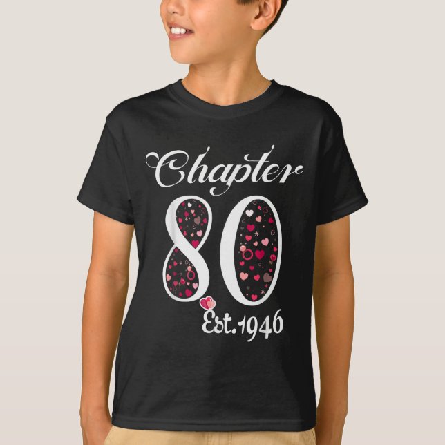Camiseta Capítulo 80 est 1946 feliz cumpleaños 80 años rega (Anverso)