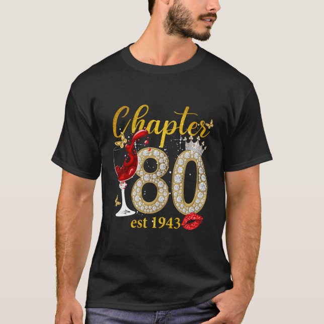 Camiseta Capítulo 80 Fabuloso Desde 1943 80Th For (Anverso)