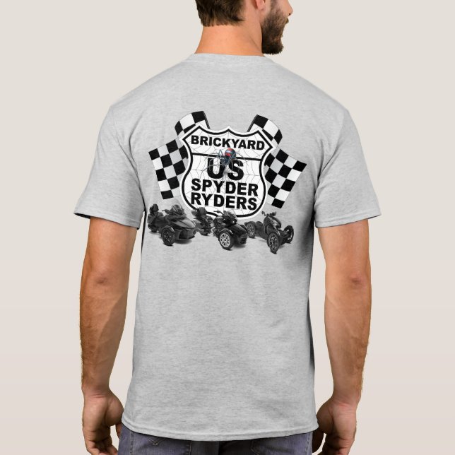 Camiseta Capítulo Brickyard - Logotipo de banderas de final (Reverso)