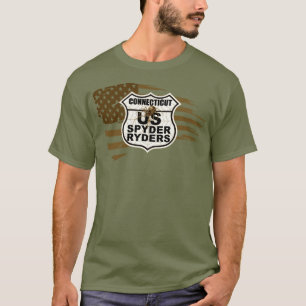 Camiseta Capítulo de Connecticut - Bandera desgastada sepia