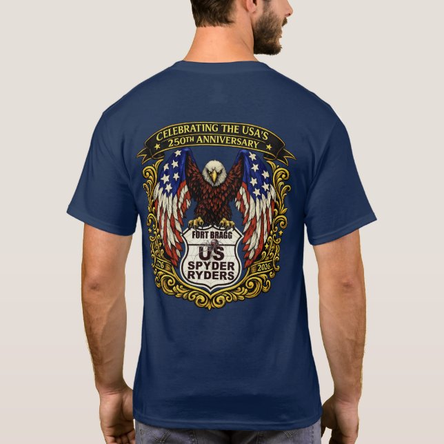 Camiseta Capítulo de Fort Bragg - Águila USA250 2s (Reverso)