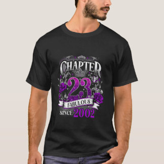 Camiseta Capítulo de mujeres 23 Fabuloso desde 2002 23 cump