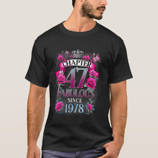 Camiseta Capítulo de mujeres 47 Fabuloso desde 1978 Cumplea