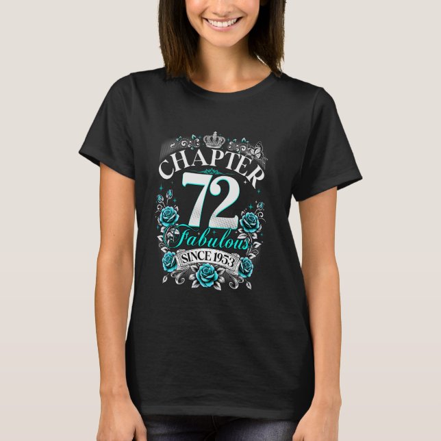 Camiseta Capítulo de mujeres 72 Fabuloso desde 1953 Cumplea (Anverso)