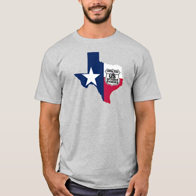 Camiseta Capítulo de Texas Central - Estado Texas RWB (Anverso)