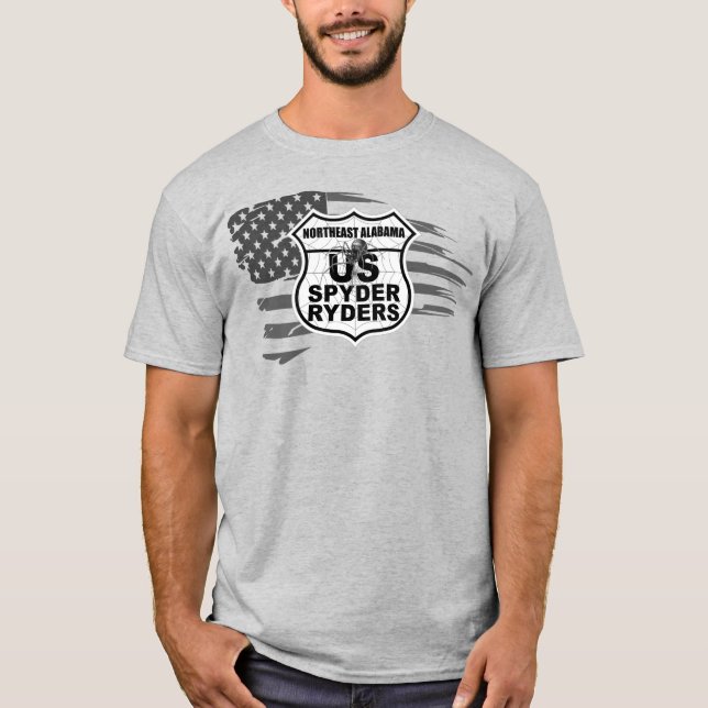 Camiseta Capítulo del Noreste de Alabama - Tattered Flag bw (Anverso)