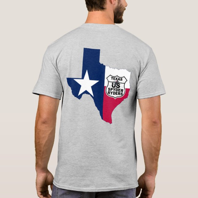 Camiseta Capítulo del País de Colinas - Estado Texas RWB 2S (Reverso)