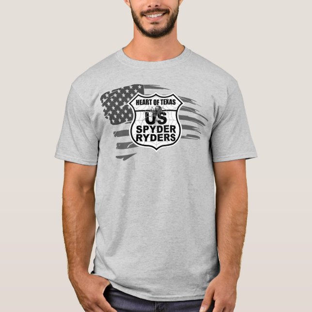 Camiseta Capítulo Heart Of Texas - Tattered Flag bw (Anverso)