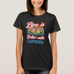 Camiseta Capoeira de Karate Clásico Atardecer Vintage. La V