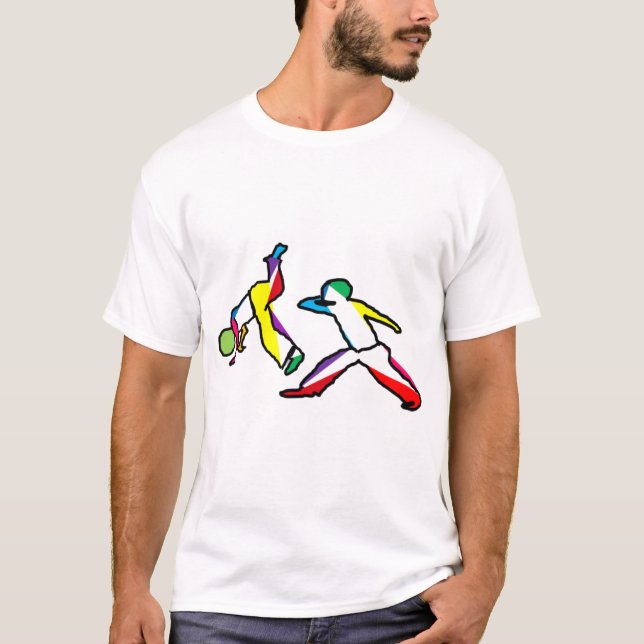 Camiseta capoeira jogo roda brazil angola arco iris (Anverso)