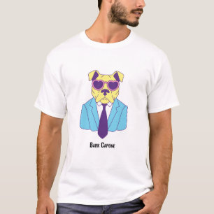 Camiseta Capona de corcho - Bulldog en traje azul