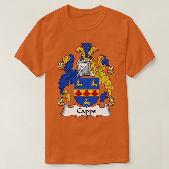 Camiseta Capps Coat of Arms Family Crest  (Diseño del anverso)