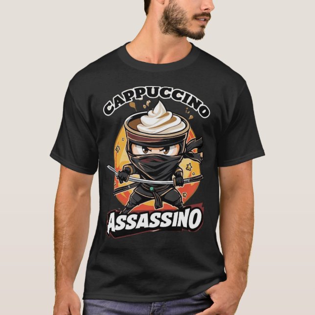 Camiseta Cappuccino Assassino Amantes del café italiano (Anverso)