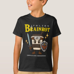 Camiseta Cappuccino Ino Arte de Cerebro Roto Retro Gamer It