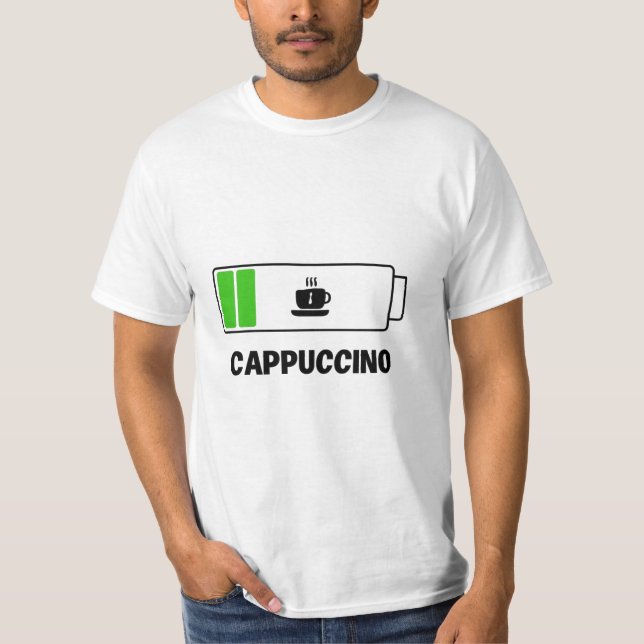 Camiseta 'CAPPUCCINO -tipografía simple única (Anverso)