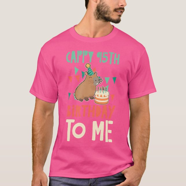 Camiseta Cappy 95º Cumpleaños Para Mí Tema De Capibara Cump (Anverso)