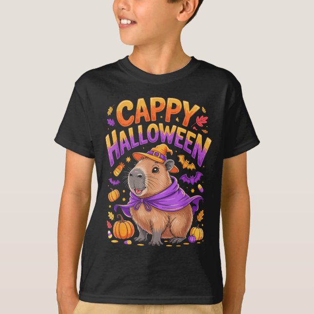 Camiseta Cappy Halloween Capybara Bruja  (Anverso)