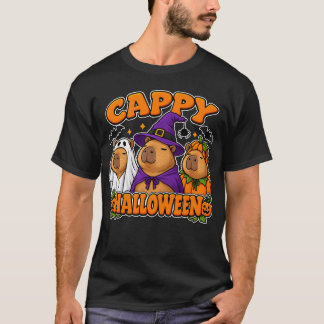 Camiseta Cappy Halloween Gorra Divertida Capybara Fantasma