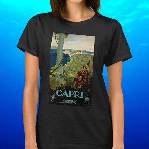 Camiseta Capri, Italia, Poster de Viajes Vintage Art Italia