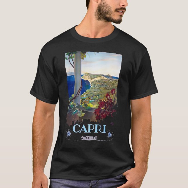 Camiseta Capri, Italia Turismo de Viajes Vintage (Anverso)