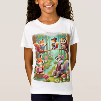 Camiseta caprichosa de la aventura forestal