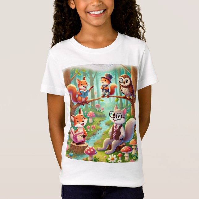 Camiseta caprichosa de la aventura forestal (Anverso)