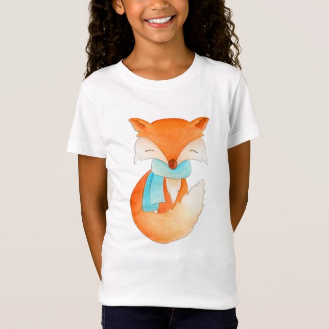Camiseta caprichosa del arte de la acuarela linda (Anverso)