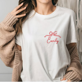 Camiseta Caprichoso lazo de coqueta que ata el nudo de la d