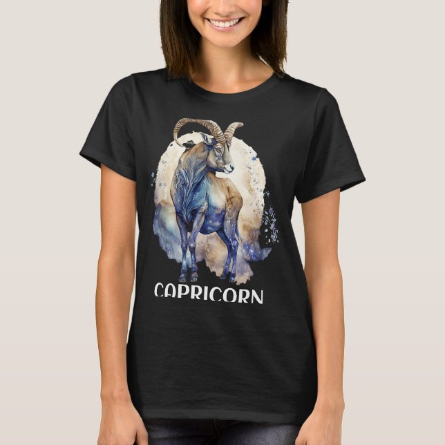 Camiseta Capricorn Caps Zodiac Saturn Ruled Astrological Go (Anverso)