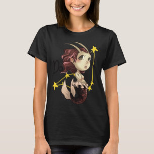 Camiseta Capricorn Chibi Anime Cute Chica Pegatina