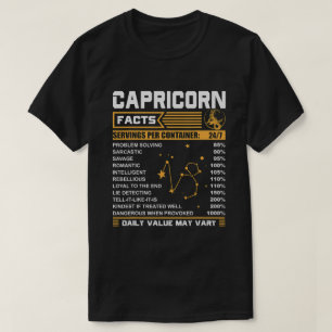 Camiseta Capricorn Hechos Zodiac Funny Capricorn Cumpleaños