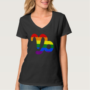 Camiseta Capricorn Zodiac Rótulo Lgbt