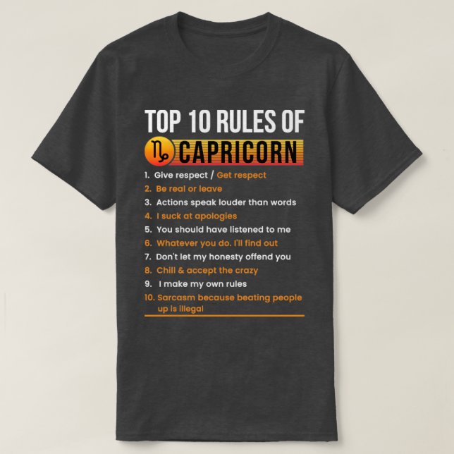 Camiseta Capricornio (Diseño del anverso)