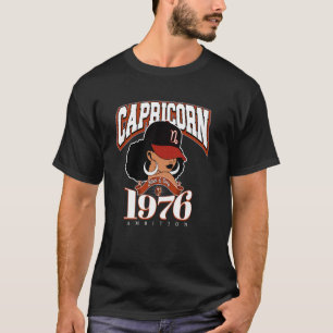 Camiseta Capricornio 1976 Reina Rasgos Zodiaco Afro Diva Na