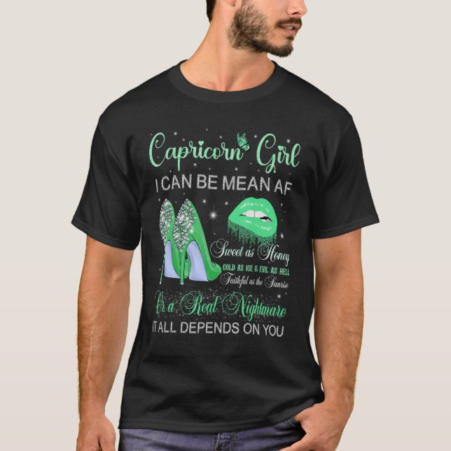 Camiseta Capricornio Chica Cumpleaños Tos Altos Lipas de go (Anverso)