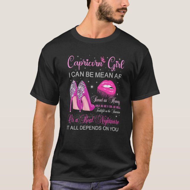 Camiseta Capricornio Chica Cumpleaños Tos Altos Lipas de go (Anverso)