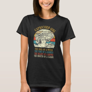 Camiseta Capricornio Chica Zodiac Rótulo Astrología Nacimie