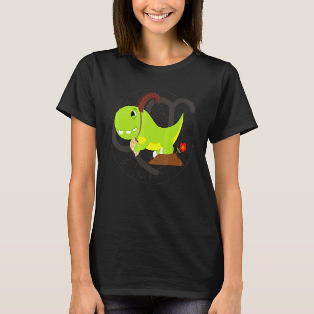 Camiseta Capricornio Cute Rótulo Zodiaco Ibex Astrología T  (Anverso)