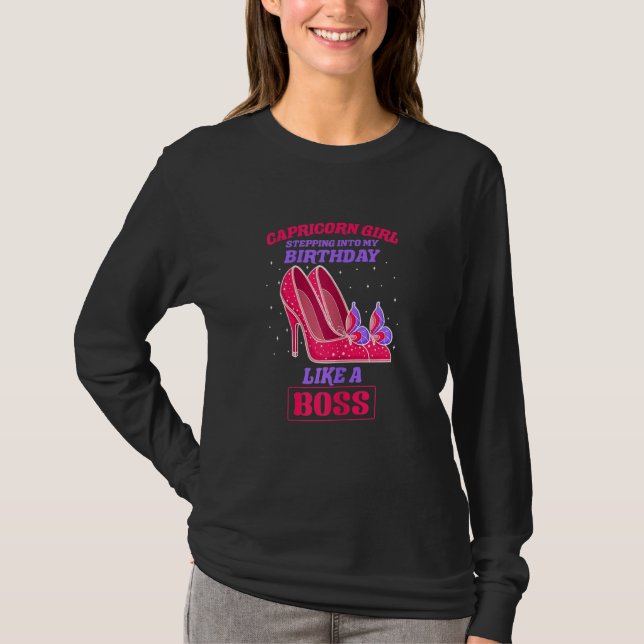 Camiseta Capricornio de mujeres Chicas cutas diciembre ener (Anverso)