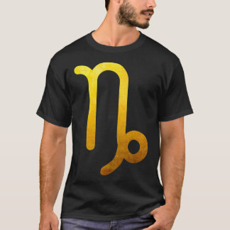 Camiseta Capricornio de oro vintage ZodiacArt Rótulo de ast