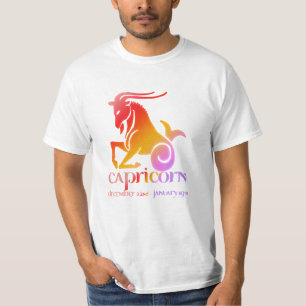 Camiseta Capricornio el Naranja de la astrología de la cabr