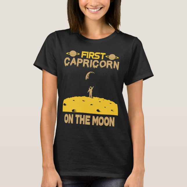 Camiseta Capricornio En La Luna (Anverso)