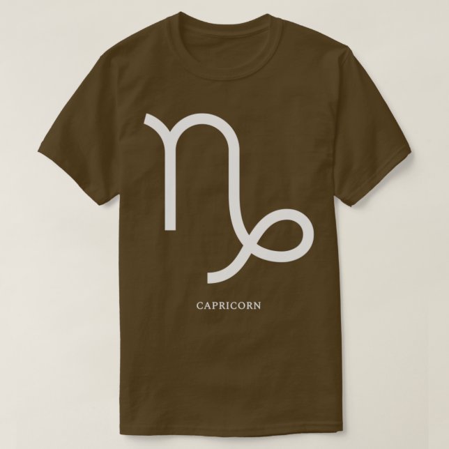 Camiseta Capricornio latino de Rótulo zodiaco (2) (Diseño del anverso)