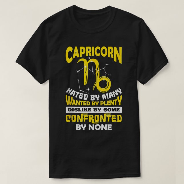 Camiseta Capricornio Odiado Por Muchos Diciembre Zodiac Bi (Diseño del anverso)