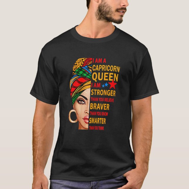 Camiseta Capricornio Reina Cumpleaños Para Mujeres Caprico (Anverso)